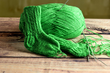 Fototapeta na wymiar knitting wool ball hobby