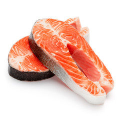 Fresh Raw Salmon Red Fish Steak
