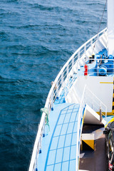 Details from the ferry boat on the sea