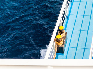 Obraz premium Details from the ferry boat on the sea