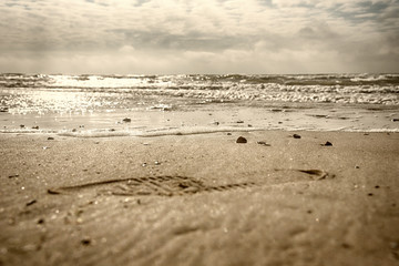 Fußabdruck im Sand