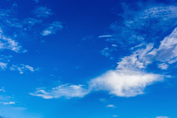 Blue sky with clouds.