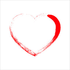 Red heart icon. Vector illustration.