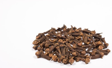 Cloves isolated on white background.