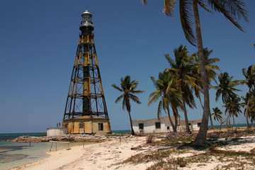 Fototapeta premium Leuchtturm auf Cajo Jutias