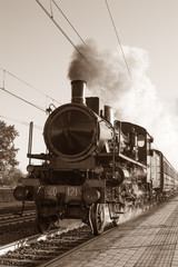 Naklejka premium Steam locomotive