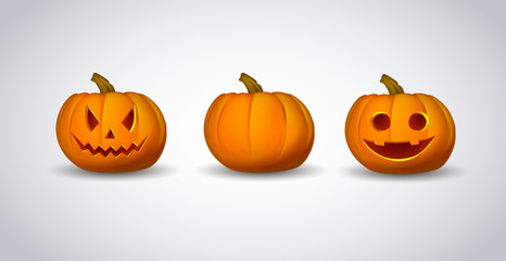 Set pumpkins for Halloween.