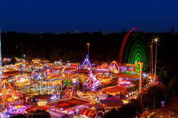 high viewpoint of Goose Fair in Nottingham.