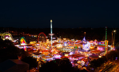 high viewpoint of Goose Fair in Nottingham.