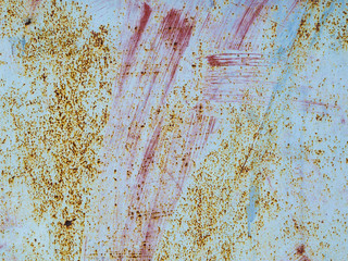 Old iron covered with a rust.
