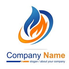 Obraz premium fire vector logo