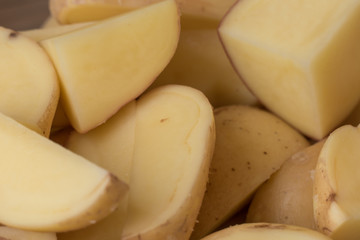 Sliced potatoes / Raw potato slices 