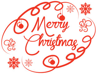 Fototapeta na wymiar Merry Christmas vector text. Creative graphic message for a happ