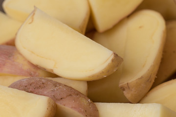Sliced potatoes / Raw potato slices 
