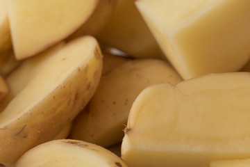 Sliced potatoes / Raw potato slices 