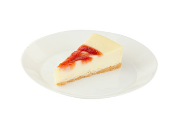 delicious cheesecake with strawberries