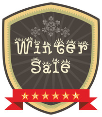 Winter sale stock vector display Creative business promotional v