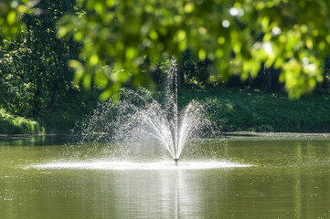 fountain pond park