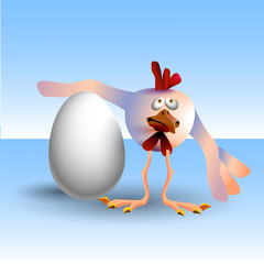 Funny chicken vector illustration