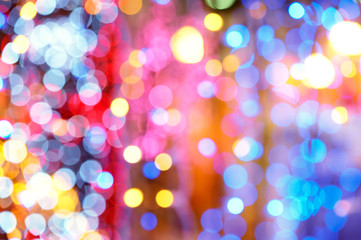 Abstract circular bokeh background of Christmaslight