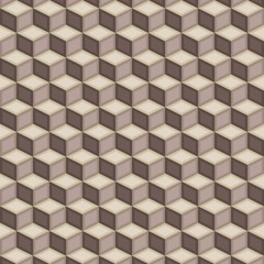 patterns cubes staircase geometric seamless vector illustration