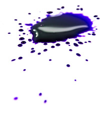 Blue Blood stains (puddle) isolated on white background.