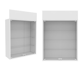 wardrobe Isolated on White Background, 3D rendering