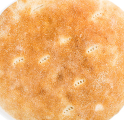 Pita bread. Above view of crust.