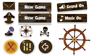Pirate GUI for games © chandra3d