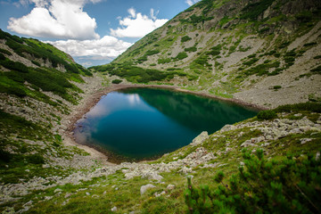 Fototapeta na wymiar View at Parang mountains,Romania