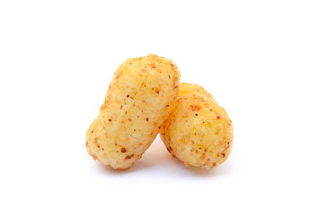 Peanut puffs isolated with white background
