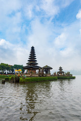 Pura Ulun Danu Bratan, Hindu temple on Bratan lake, Bali island,