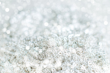 Obraz premium Christmas Winter Silver Bokeh Background - Bokeh Light Texure
