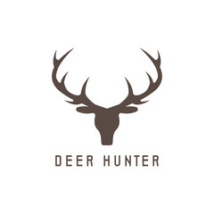 deer head vector design template,hunting illustration