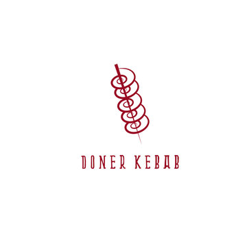 simple flat vector illustration of doner kebab