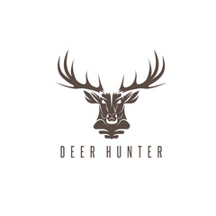 deer head vector design template,hunting illustration