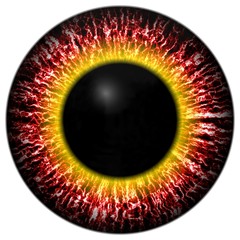 Red eye iris isolated element on white background - 123805182