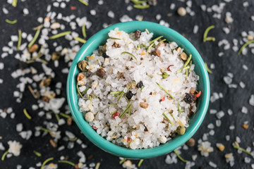 Rice bowl on a black background