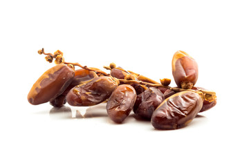 Dates - Deglet Nour or Kurma isolated on white background