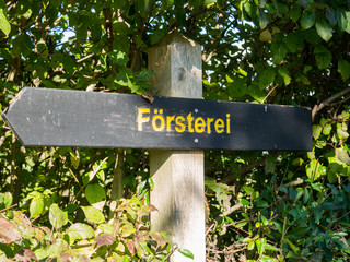 Försterei Schild