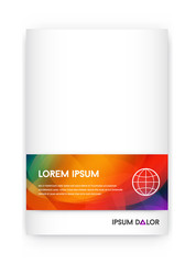 Visual identity with letter logo elements bright gradients blend