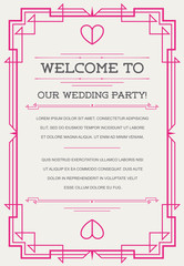 Great Quality Style Invitation in Art Deco or Nouveau Epoch 1920