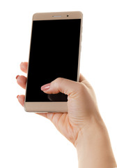 smartphone in a female hand