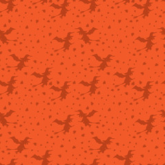 Art seamless pattern for Happy Halloween background. Design temp