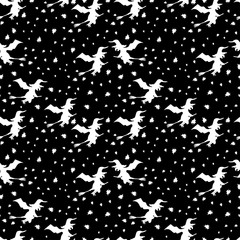 Art seamless pattern for Happy Halloween background. Design temp