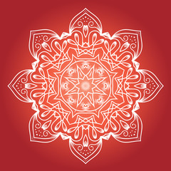 Ethnic Fractal Meditation Mandala Vector