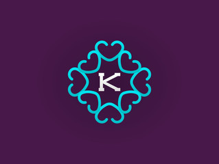 Compact Monogram or Icon Design Template with Letter Vector Illu