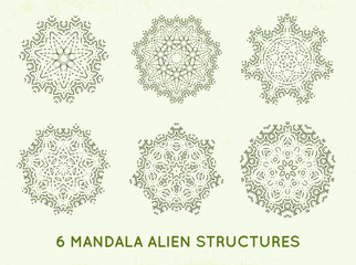 Set of minimal decoration background vintage shapes collection