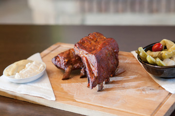 Roast pork ribs.