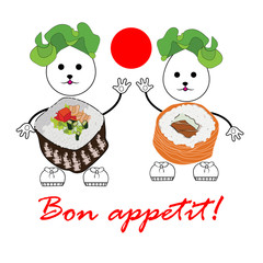 Bon appetit. sushi is a Japanese food 